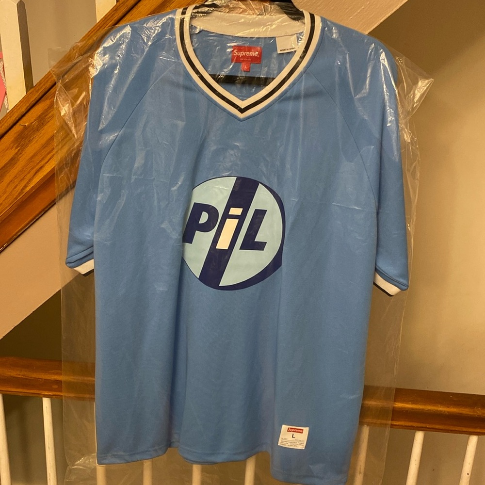 NEW - "SUPREME" - Men's "PiL Logo" Short Sleeve Shirt/Jersey; Size: Large